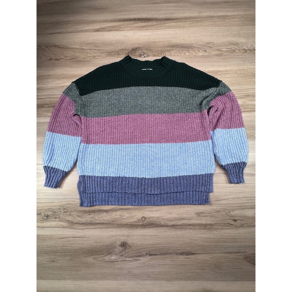 American Eagle Outfitters Multicolored Striped Knit Sweater‎ XXS Mock Neck